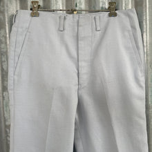 Load image into Gallery viewer, 1970&#39;s Vintage Men&#39;s Trousers Pale Grey Polyester Sz 31 - OOAK - Phoenix Menswear