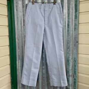 1970's Vintage Men's Trousers Pale Grey Polyester Sz 31 - OOAK - Phoenix Menswear