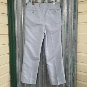 1970's Vintage Men's Trousers Pale Grey Polyester Sz 31 - OOAK - Phoenix Menswear