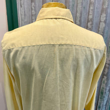 Load image into Gallery viewer, 1970's Vintage Men's Yellow White Pin Stripes L/S Shirt Sz M - OOAK - Phoenix Menswear