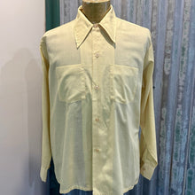 Load image into Gallery viewer, 1970's Vintage Men's Yellow White Pin Stripes L/S Shirt Sz M - OOAK - Phoenix Menswear