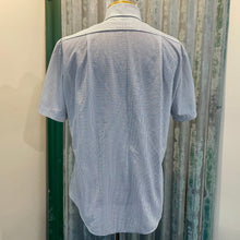 Load image into Gallery viewer, 1970's Vintage Navy Blue and White Tattersall Check S/S Sz XL - OOAK - Phoenix Menswear