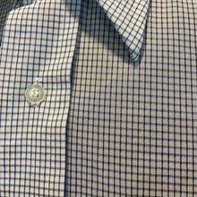 Load image into Gallery viewer, 1970's Vintage Navy Blue and White Tattersall Check S/S Sz XL - OOAK - Phoenix Menswear