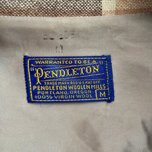 Load image into Gallery viewer, 1970&#39;s Vintage Pendleton Wool Blazer Check Brown Beige 3 Button Made in USA Sz M - OOAK - Phoenix Menswear
