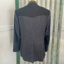 Load image into Gallery viewer, 1970&#39;s Vintage Pendleton Wool Blazer Herringbone Grey Elbow Patches 2 Button Made in the USA Sz 44 - OOAK - Phoenix Menswear