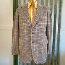 Load image into Gallery viewer, 1970&#39;s Vintage Retro Men&#39;s Check Blazer Brown Sz M - OOAK - Phoenix Menswear