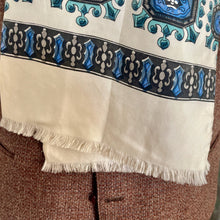 Load image into Gallery viewer, 1970's Vintage Silk Ascot Cravat Neck Scarf Classic White Blue - 22 x 125 cm - OOAK - Phoenix Menswear