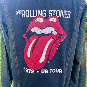 1972 Vintage Rolling Stones US Tour Blue Denim Jacket Sz M - OOAK - Phoenix Menswear