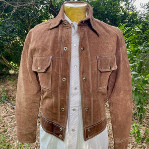 1980's Vintage Brown Suede Jacket Made in Mexico Sz XS - OOAK - Phoenix Menswear