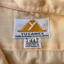 Load image into Gallery viewer, 1980&#39;s Vintage Guayabera Embroidered Pockets Peach S/S Shirt Sz XL - OOAK - Phoenix Menswear