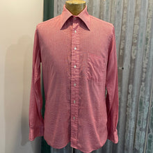 Load image into Gallery viewer, 1980's Vintage Men's Red White Micro Check L/S Shirt Sz M - OOAK - Phoenix Menswear