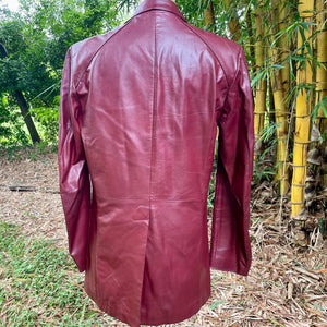1980's Vintage Red Leather Jacket Sz M - OOAK - Phoenix Menswear