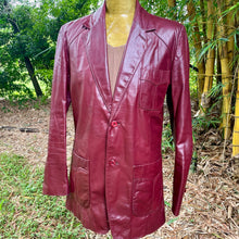 Load image into Gallery viewer, 1980&#39;s Vintage Red Leather Jacket Sz M - OOAK - Phoenix Menswear