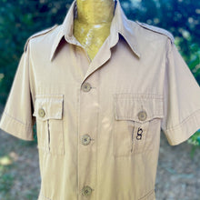 Load image into Gallery viewer, 1980&#39;s Vintage Safari Shirt Khaki Beige Colour Retro Pockets S/S Sz XL - OOAK - Phoenix Menswear