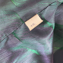 Load image into Gallery viewer, 1980&#39;s Vintage Vest Brown Check Iridescent Purple Green Back Sz XL - OOAK - Phoenix Menswear