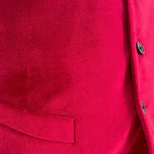 Load image into Gallery viewer, 1980&#39;s Vintage Vest Dark Red Velvet Sz M - OOAK - Phoenix Menswear