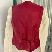 Load image into Gallery viewer, 1980&#39;s Vintage Vest Dark Red Velvet Sz M - OOAK - Phoenix Menswear