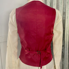 Load image into Gallery viewer, 1980&#39;s Vintage Vest Dark Red Velvet Sz M - OOAK - Phoenix Menswear