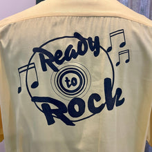 Load image into Gallery viewer, 1980's Vintage Yellow with Ready to Rock Graphic Shirt S/S Sz 3XL - OOAK - Phoenix Menswear