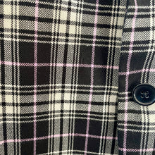Load image into Gallery viewer, 1990&#39;s Vintage Black Purple White Check Blazer Purple Lining Sz XXL - OOAK - Phoenix Menswear
