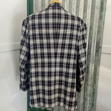 Load image into Gallery viewer, 1990&#39;s Vintage Black Purple White Check Blazer Purple Lining Sz XXL - OOAK - Phoenix Menswear