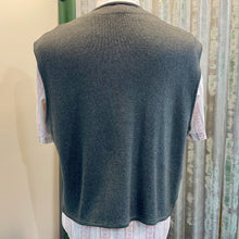 Load image into Gallery viewer, 1990's Vintage Emporio Armani Cotton Charcoal Grey Knit Vest Jumper Cardigan Sz XL - OOAK - Phoenix Menswear