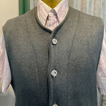 Load image into Gallery viewer, 1990's Vintage Emporio Armani Cotton Charcoal Grey Knit Vest Jumper Cardigan Sz XL - OOAK - Phoenix Menswear
