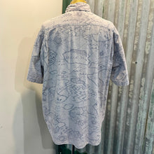 Load image into Gallery viewer, 1990's Vintage Guess Grey Nautical Designs S/S Shirt Cotton Sz L - OOAK - Phoenix Menswear