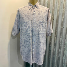 Load image into Gallery viewer, 1990's Vintage Guess Grey Nautical Designs S/S Shirt Cotton Sz L - OOAK - Phoenix Menswear