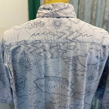 Load image into Gallery viewer, 1990's Vintage Guess Grey Nautical Designs S/S Shirt Cotton Sz L - OOAK - Phoenix Menswear
