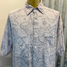 Load image into Gallery viewer, 1990's Vintage Guess Grey Nautical Designs S/S Shirt Cotton Sz L - OOAK - Phoenix Menswear