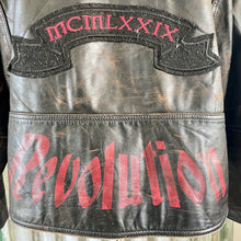 Load image into Gallery viewer, 1990&#39;s Vintage Leather Biker Jacket Black Red Revolution Sz XL - OOAK - Phoenix Menswear