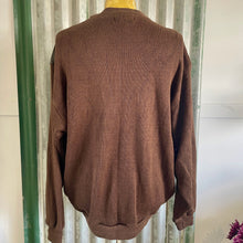 Load image into Gallery viewer, 1990&#39;s Vintage Leather &amp; Knit Jumper Pullover Brown Black Unique Sz 3XL - OOAK - Phoenix Menswear