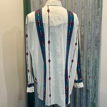 Load image into Gallery viewer, 1990's Vintage Men's Wrangler Western White Vertical Aztec Design Cotton L/S Shirt Sz 2XL - OOAK - Phoenix Menswear