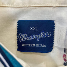 Load image into Gallery viewer, 1990's Vintage Men's Wrangler Western White Vertical Aztec Design Cotton L/S Shirt Sz 2XL - OOAK - Phoenix Menswear