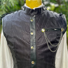 Load image into Gallery viewer, 1990&#39;s Vintage Vest Black Goth Steampunk Pirate Cosplay Costume Sz S - OOAK - Phoenix Menswear