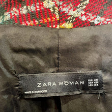 Load image into Gallery viewer, 1990's Vintage Zara Tartan Tweed Jacket Red Black Green Plaid Size XS - OOAK - Phoenix Menswear