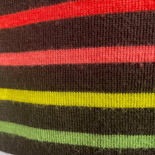 Load image into Gallery viewer, 1990&#39;s Women&#39;s Wool Blend Striped Jumper Pullover Black Rainbow Made in France Sz S - OOAK - Phoenix Menswear