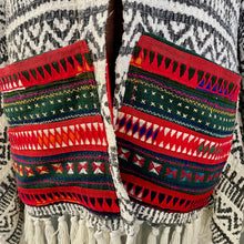 Load image into Gallery viewer, 22 Immortal Kraft Upcycled L/S Duster Black White Aztec Pockets One Size - OOAK - Phoenix Menswear
