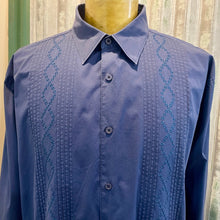Load image into Gallery viewer, 22 Photos Vintage Men's Guayabera - Style State Blue L/S Shirt Sz 3XL - OOAK - Phoenix Menswear