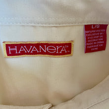 Load image into Gallery viewer, 1990&#39;s Vintage Guayabera Pale Yellow S/S Shirt Sz L - OOAK
