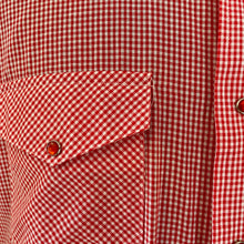 Load image into Gallery viewer, Vintage 1970&#39;s Western Check White Red L/S Shirt Snaps Made in USA Sz XXL - OOAK
