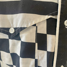 Load image into Gallery viewer, Vintage 1980&#39;s Western Check White Black L/S Shirt Made in USA Sz XXL - OOAK