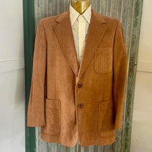 Load image into Gallery viewer, 1980&#39;s Vintage Men&#39;s Suedette Blazer Tan Brown Sz L - OOAK