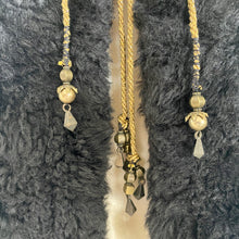 Load image into Gallery viewer, Immortal Kraft Handmade Black Fake Fur Vest Gold Embellishments Vintage Buttons Sz S  - OOAK