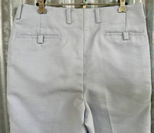 Load image into Gallery viewer, 1970&#39;s Vintage Men&#39;s Trousers Pale Grey Polyester Sz 31 - OOAK