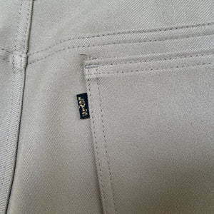 1970's Vintage Men's Levis Trousers Beige Polyester Sz 38 - OOAK