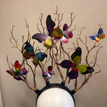 Load image into Gallery viewer, Enchanted Forest Butterfly Antler Head Piece