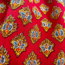 Load image into Gallery viewer, 1970's Vintage Wool Ascot Cravat Neck Scarf Classic Red Blue Gold - 29 x 127 cm - OOAK