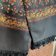 Load image into Gallery viewer, 1970's Vintage Silk Ascot Cravat Neck Scarf Classic Navy Red Yellow Floral  - 30 x 125 cm - OOAK